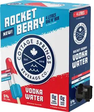 Iconic Brewing Company Cottage Springs Rocket Berry Vodka Water