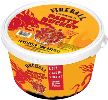 Sazerac Company Inc Fireball Cinnamon Whisky Party Bucket