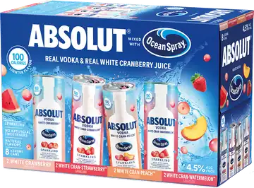 The Absolut Company Absolut Ocean Spray Vodka White Cranberry Variety Pack