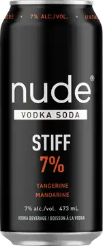 Nude Beverages Nude Stiff Vodka Soda Tangerine