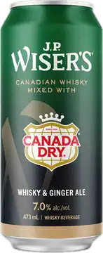 J.P. Wiser Distillery Limited Jp Wiser'S Canada Dry Whisky & Ginger Ale