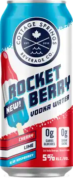 Iconic Brewing Company Cottage Springs Rocket Berry Vodka Water